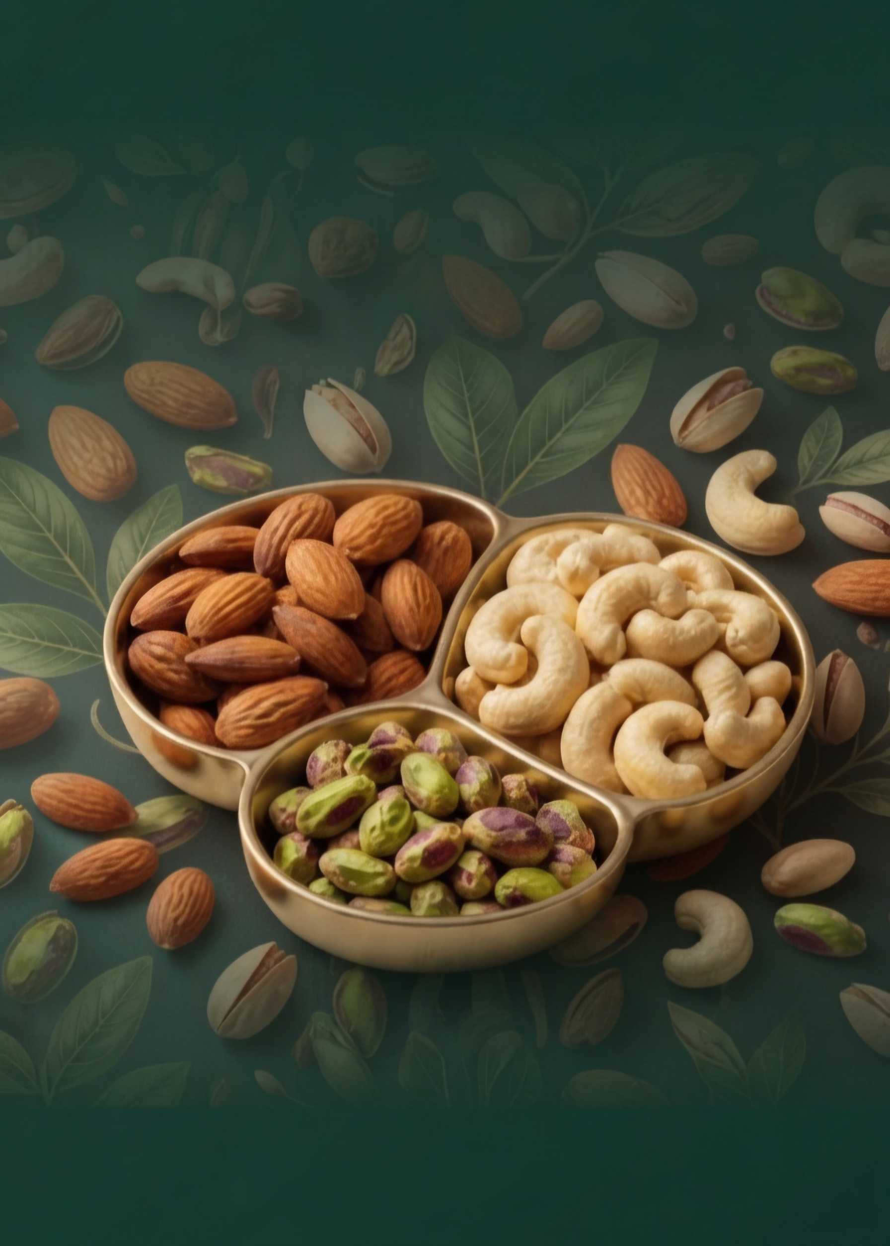 Premium almonds, cashews and pistachios