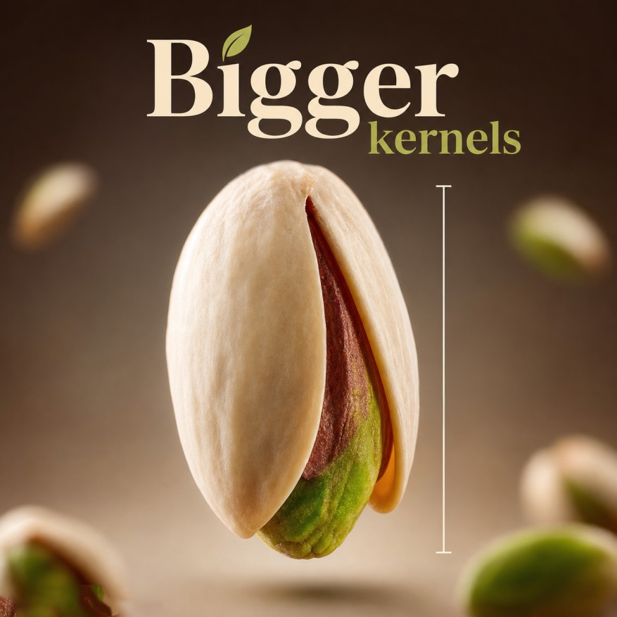 Salted Iranian pistachios detail